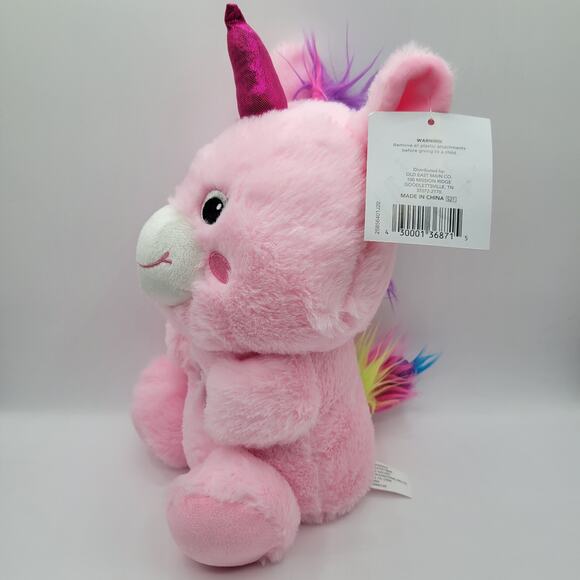 NEW Rainbow Heart Pink Unicorn Stuffed Animal - 12" Plush - Picture 2 of 6